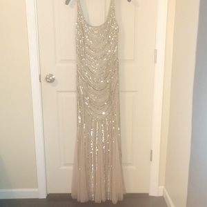 Gold Sequin Formal Dress